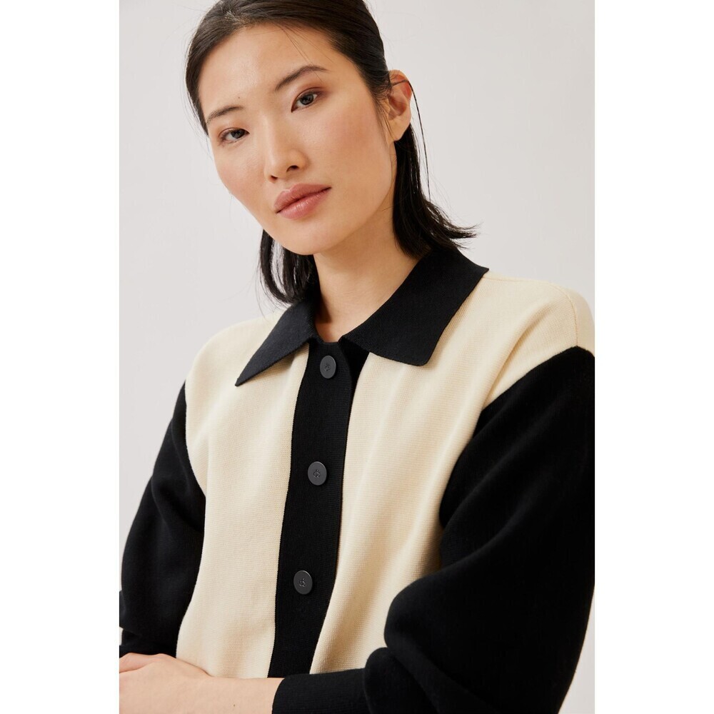 Anthropologie Colorblock Snap-Front Long Sleeve Sweater Cardigan Jacket (NWT) - Picture 2 of 13